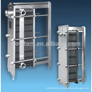 Trocador de calor de placas de aço inoxidável de alta qualidade / permutador de calor de painel